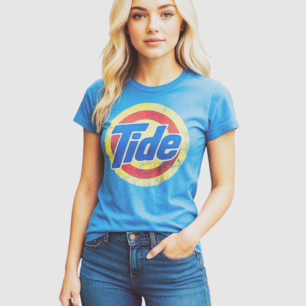 Junk Food Tide T-shirt Medium Distressed Blue